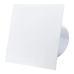 Вентилятор Ecovent DECORA Ø100 для ванної, тихий, матово-білий, змінна панель з плексигласу, зворотний клапан, 93 м³/год