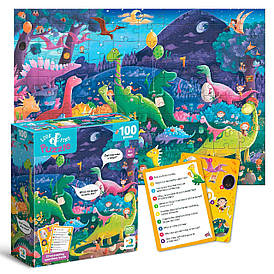Пазл "Шукай та знаходь. Країна динозаврів" 300669  "DoDo",100 елементів, 33х47 см, в коробці