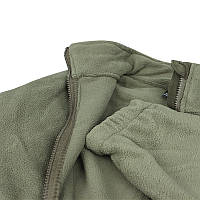 Тактична флісова кофта для активного відпочинку та повсякденного носіння тепла з високим коміром і кишенями BROWN