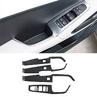 Декоративні накладки на ручки дверей із вуглецевого волокна для захисту та стилю автомобіля 4 шт BROWN