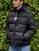 Куртка Зимова Polo Ralph Lauren Стильна Тепла Куртка Для Міста Чорний Колір Матовий І Глянцевий