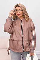 Жіноча куртка, еко шкіра, розміри 50-52, 54-56, 58-60