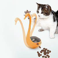 Іграшка годівниця для котів і собак з інфрачервоним світлом розвивальна активна гра для хатніх вихованців BROWN