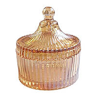 Цукорниця скляна "Коричнева купол"