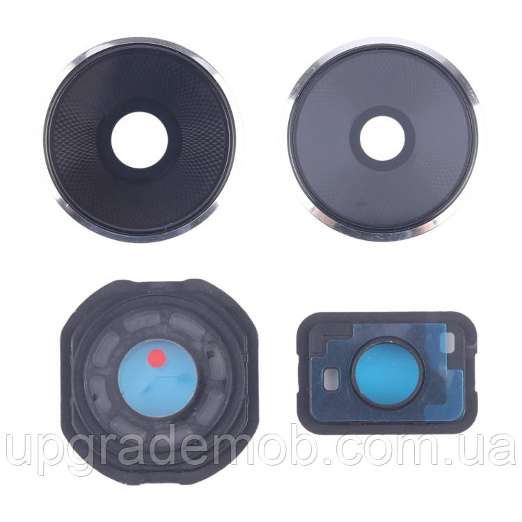 Скло камери Xiaomi Poco F6 з рамкою сріблястого кольору Titanium, фото 1