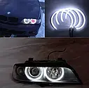 Ангельські очі 146 мм на 4 кільця білі BMW E39 E46 E83 E53 E38 E36 Нові кільця фар лід білі БМВ Е39 Е46 Е83 Е53, фото 5