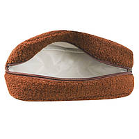 Косметичка органайзер для женщин плюшевая дорожная для хранения косметики и аксессуаров BROWN