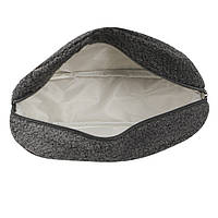 Косметичка органайзер для женщин плюшевая стильная для хранения косметики и аксессуаров BROWN