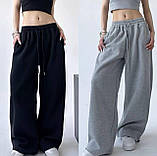 Штани на флісі із затяжками внизу Норма + Батал "Трьохнитка", фото 5