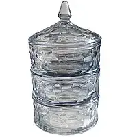 Цукерниця скляна 3-рівнева "Жива вода"