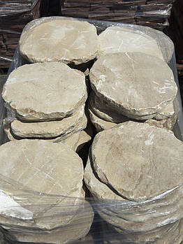 Камінь для покрокових доріжок піщаник "жовтий Ямпіль" 4 см