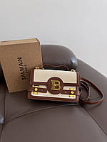 BALMAIN | B-BUZZ HANDBAG CREAM & BROWN premium