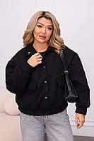 Жіноча куртка бомбер із кашеміру великих розмірів 50-52, 54-56, 58-60