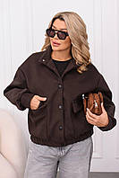 Жіноча куртка бомбер із кашеміру великих розмірів 50-52, 54-56, 58-60