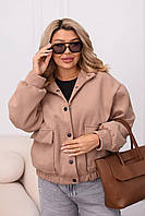 Жіноча куртка бомбер із кашеміру великих розмірів 50-52, 54-56, 58-60