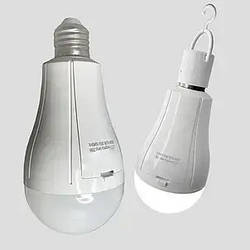 Потужна аварійна акумуляторна лампа LED 20W E27 з 2 акумуляторами 18650 з гачком