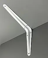 Консоль для полиці металева біла 150х200мм 6х8" Кронштейни та кріплення для полиць (1 шт)