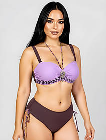 ОПТ Гарний купальник Sisianna 58808-2 46-54 бузковий на 52 54 56 58 60 розмір