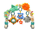 М'яка ігрова дуга на коляску 6079, шуршалки, м'які іграшки, гризунок, фото 2