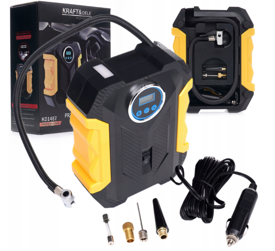 Автомобільний компресор 12В Kraft&Dele KD1487, фото 1
