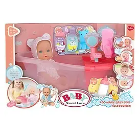 Інтерактивний пупс 8933 B-6 з ванночкою, музичним чіпом та аксесуарами