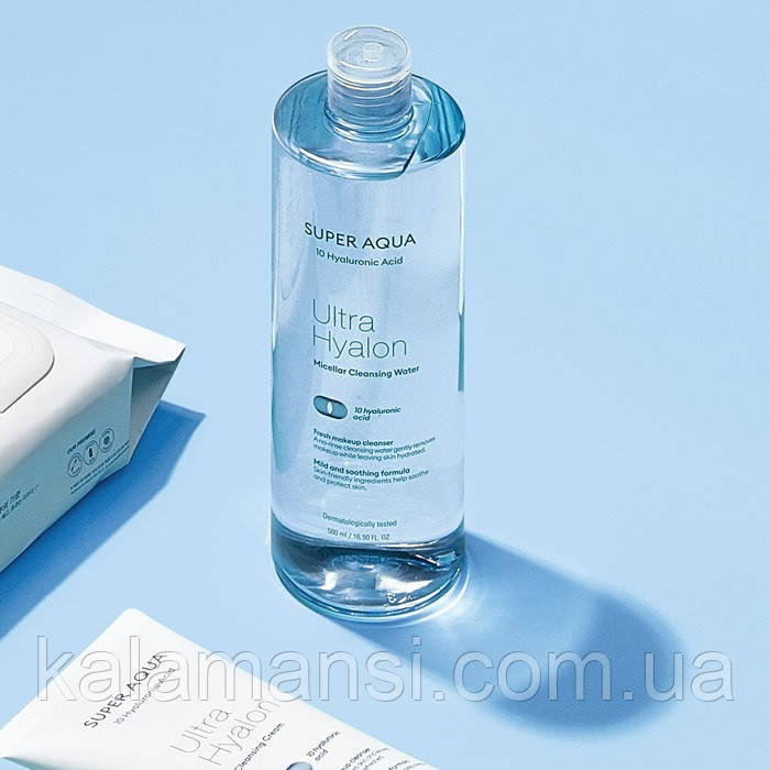 Міцелярная вода з гіалуроновою кислотою Missha Super Aqua Ultra Hyalron Micellar Cleansing Water 500 мл