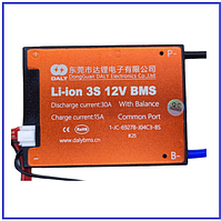 BMS плата DaLy Li-ion 12V 3S 30A