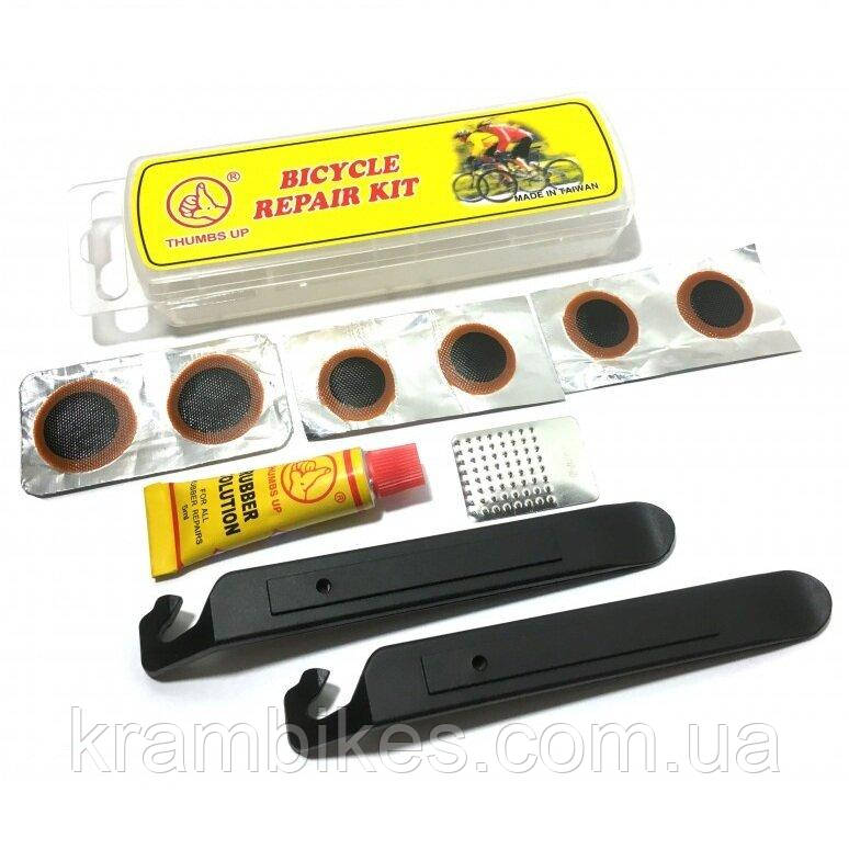 Латки X17 MiniPlus (25мм-2шт. 20мм-4шт.) + клей 20мл + 2 бортувальні лопатки, фото 1