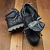 Зимові шкіряні черевики, кросівки чоловічі чорні утеплені з натуральної шкіри на хутрі, чоловіче взуття на зиму, фото 6