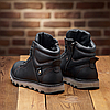 Зимові шкіряні черевики, кросівки чоловічі чорні утеплені з натуральної шкіри на хутрі, чоловіче взуття на зиму, фото 5