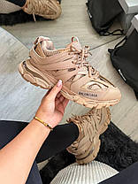Кросівки Balenciaga Track Brown Баленсіага Трек коричневі шкіра текстиль масивна підошва демісезон унісекс, фото 3