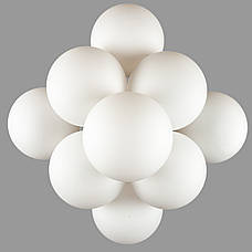 Підвісна чорна люстра "Пучок" з білими плафонами на 9 ламп (61-P100F-9 BK+WH), фото 5