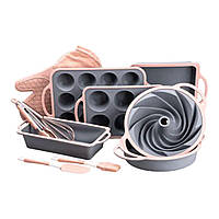 Силіконовий набір форм для випічки з антипригарним покриттям з кухонним приладдям та прихваткою 11 шт HP34542