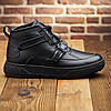 Зимові чоловічі шкіряні черевики, кросівки чорні утеплені з натуральної шкіри на хутрі на зиму для чоловіків, розмір 40-45, фото 6