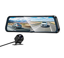 Дзеркало-відеореєстратор HOCO DV16 9.66" сенсорний дисплей, Full HD, передня + задня камера