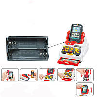 Ігровий набір касовий апарат для дітей зі світловими та звуковими ефектами для рольових ігор і навчання фінансам BROWN