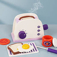 Дитячий кухонний набір дерев'яний тостер для гри та творчості розвиває навички та уяву BROWN