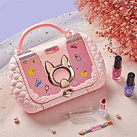 Набір дитячої косметики для дівчаток 4 роки та старших із сумкою для створення яскравого макіяжу BROWN