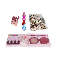 Набір дитячої косметики для дівчаток із туалетним столиком і дзеркалом для макіяжу та манікюру BROWN