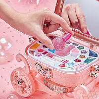 Набір дитячої косметики для дівчаток з органайзером і дзеркалом для творчості та самовираження BROWN