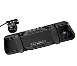 Дзеркало-відеореєстратор HOCO DV16 9.66" сенсорний дисплей, Full HD, передня + задня камера, фото 3