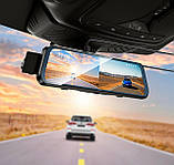 Дзеркало-відеореєстратор HOCO DV16 9.66" сенсорний дисплей, Full HD, передня + задня камера, фото 7