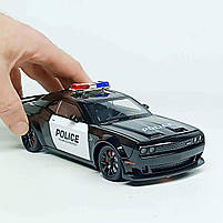 Металева поліцейська машина Dodge Charger GT-98350 — інерційна іграшка зі світлом і звуком, 20 см, фото 2