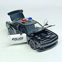 Металева поліцейська машина Dodge Charger GT-98350 — інерційна іграшка зі світлом і звуком, 20 см, фото 3