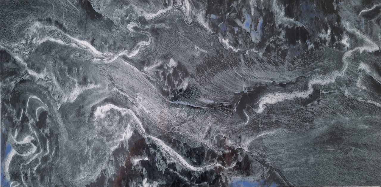 Самоклеюча вінілові плитка 600*300*2 мм мармур, фото 1