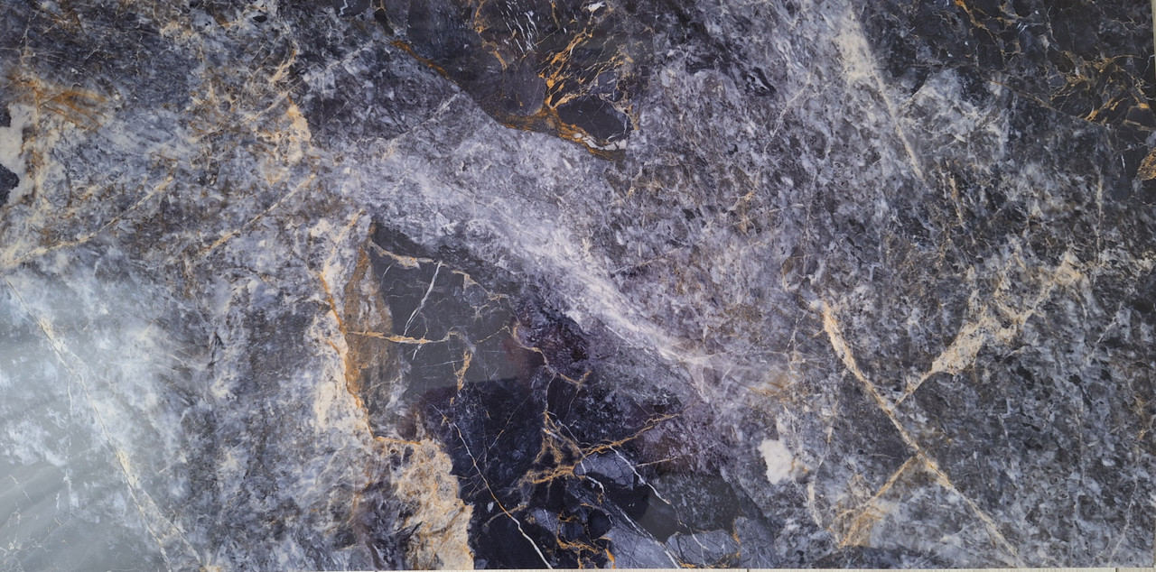 Самоклеюча вінілові плитка 600*300*2 мм мармур синій