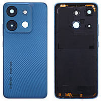 Задня кришка Infinix Smart 7 X6515 (блакитна оригінал Китай зі склом камери)