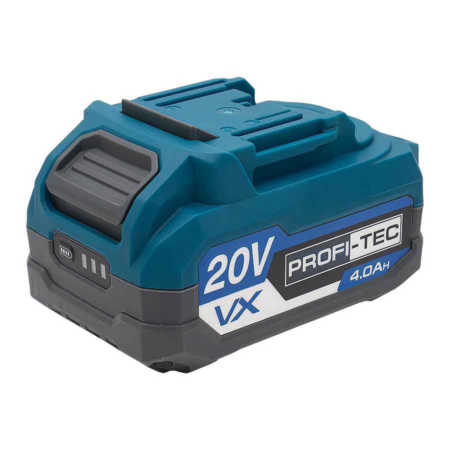 Акумуляторна батарея PROFI-TEC PT2040VX POWERLine (20 В / 4.0 Аг, високострумова, з індикатором), фото 1