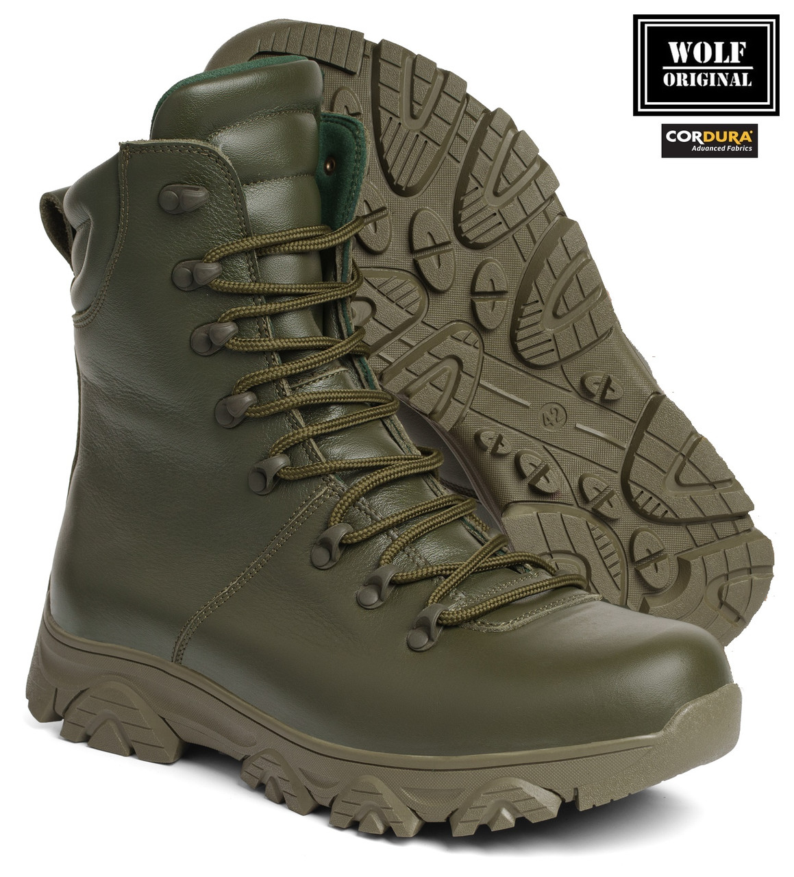 Тактичні військові утеплені шкіряні берці хакі. Берци якісні армійські зручні легкі для ЗСУ зеленого кольору, фото 1