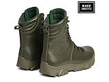 Тактичні зимові берці хакі "Бундес" на мембрані, армійські мембранні зелені берци для ЗСУ та Нацгвардії на зиму, фото 2